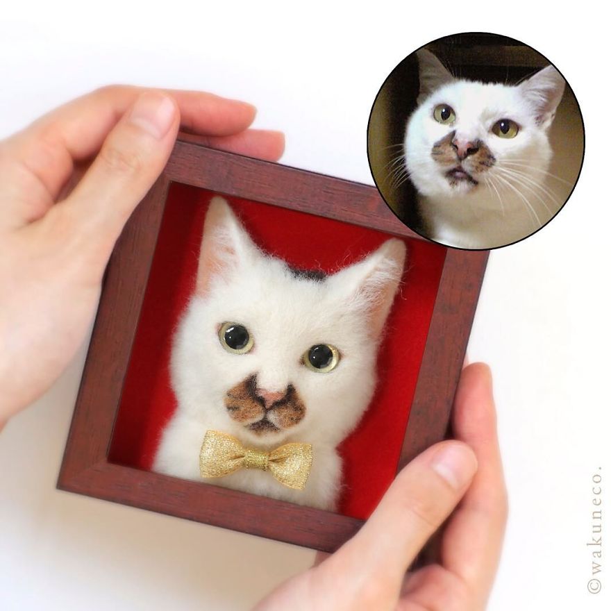 Japanese Artist Uses only Felted Wool to Makes Realistic and Mes