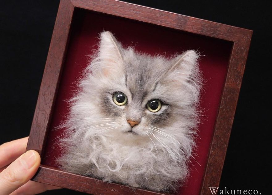 Japanese Artist Uses only Felted Wool to Makes Realistic and Mes