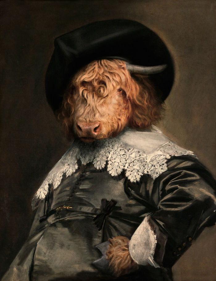 Markus Pilgrim; Artist Inserts Animals Characters Into Vintage Portraits Of Aristocrats