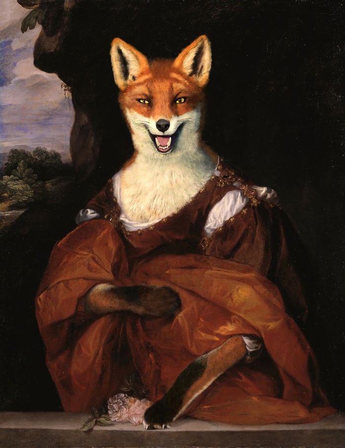 Markus Pilgrim; Artist Inserts Animals Characters Into Vintage Portraits Of Aristocrats