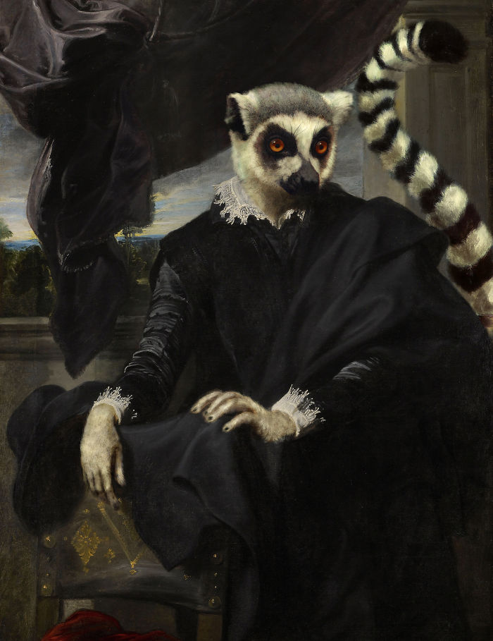 Markus Pilgrim; Artist Inserts Animals Characters Into Vintage Portraits Of Aristocrats