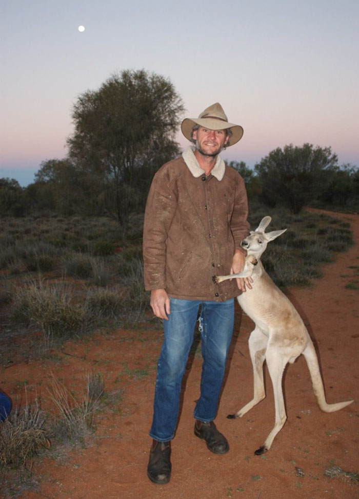 hugging animal