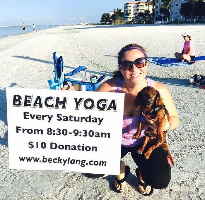 beach yoga