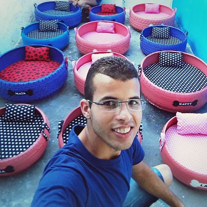 Amarildo Silva; Brazilian Artist Uses The Used Tires From The Streets To Create Beds For Animals