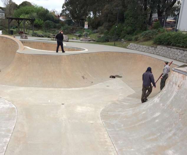 Cops Do the Sweetest Thing As They Help a Trapped and Scared Skunk at a Skate Park