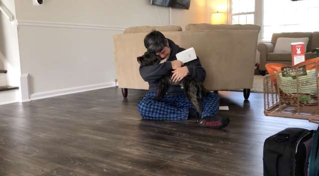 Guy Can't Stop Crying After Finding Out That He Gets To Keep His Foster Dog