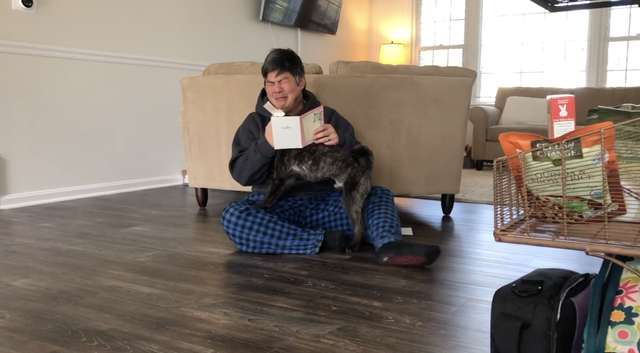 Guy Can't Stop Crying After Finding Out That He Gets To Keep His Foster Dog