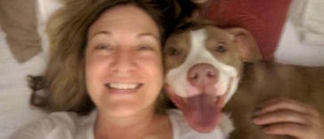 Foster Pitbull Pup Snuggles With Her Foster Mom TO Hear All The Nice Things