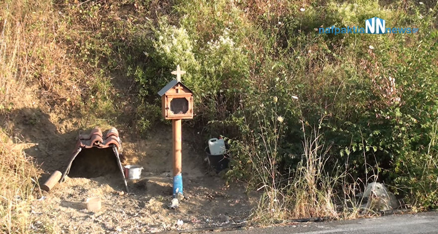 Owner died 18 months ago in a car crash but loyal dog is not willing to let go of the crash site, people help by building him a home there