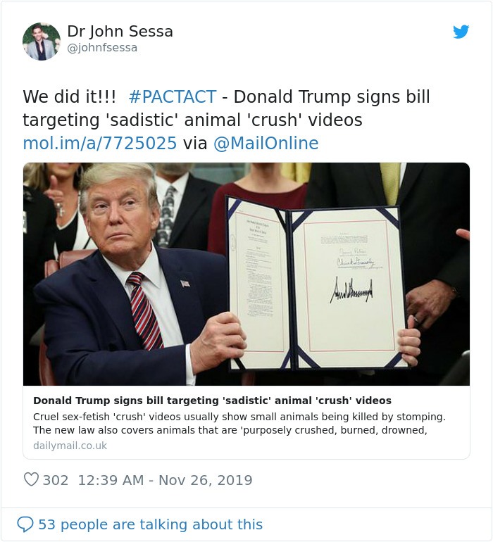 Preventing Animal Cruelty and Torture (PACT) Act marks Animal Cruelty as Felony in the US