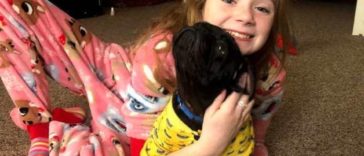 Family finds their lost dog and reunites their son with the dog at his school