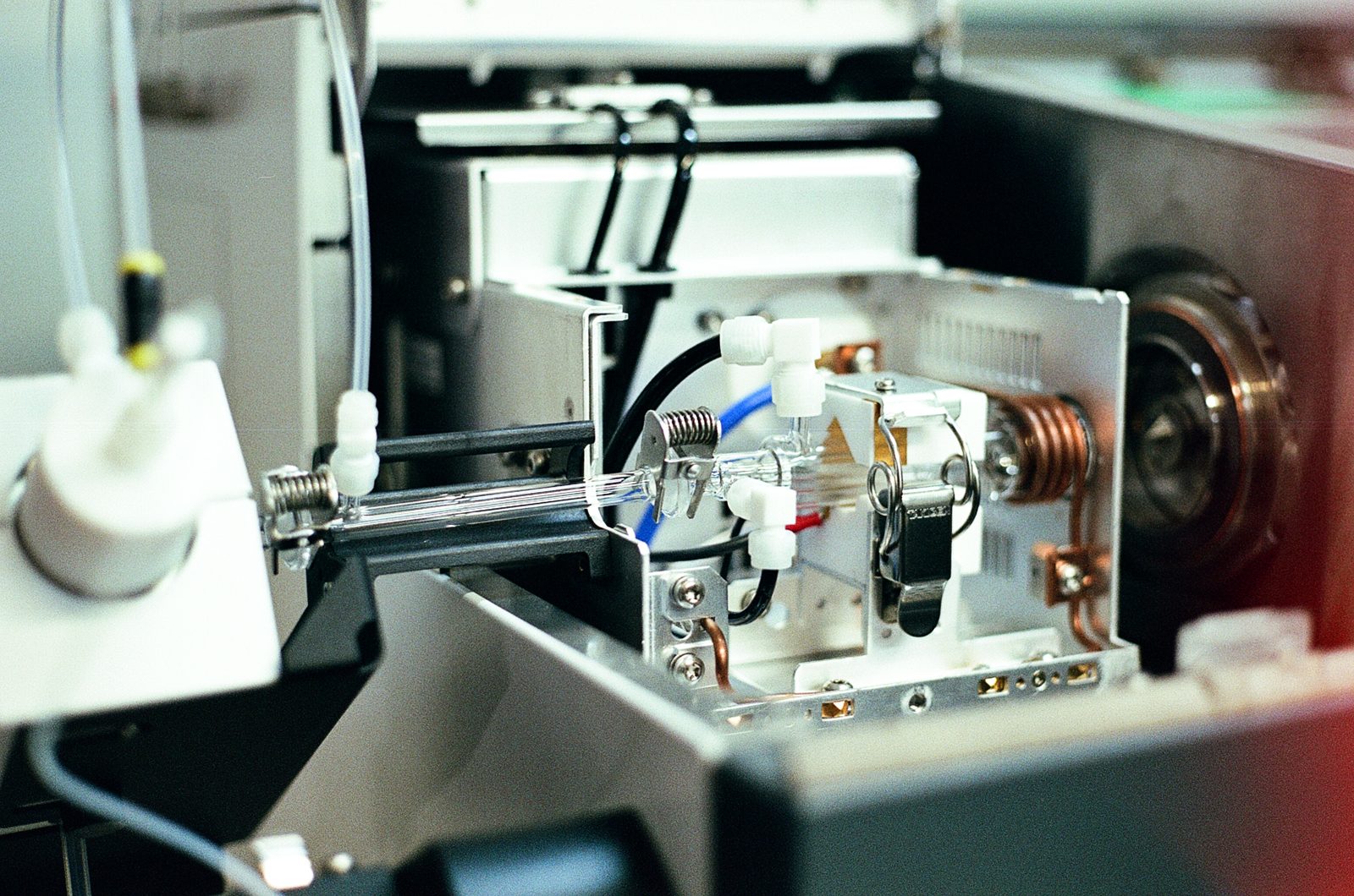 Inductively coupled plasma instrument of the kind used to measure metals in food samples